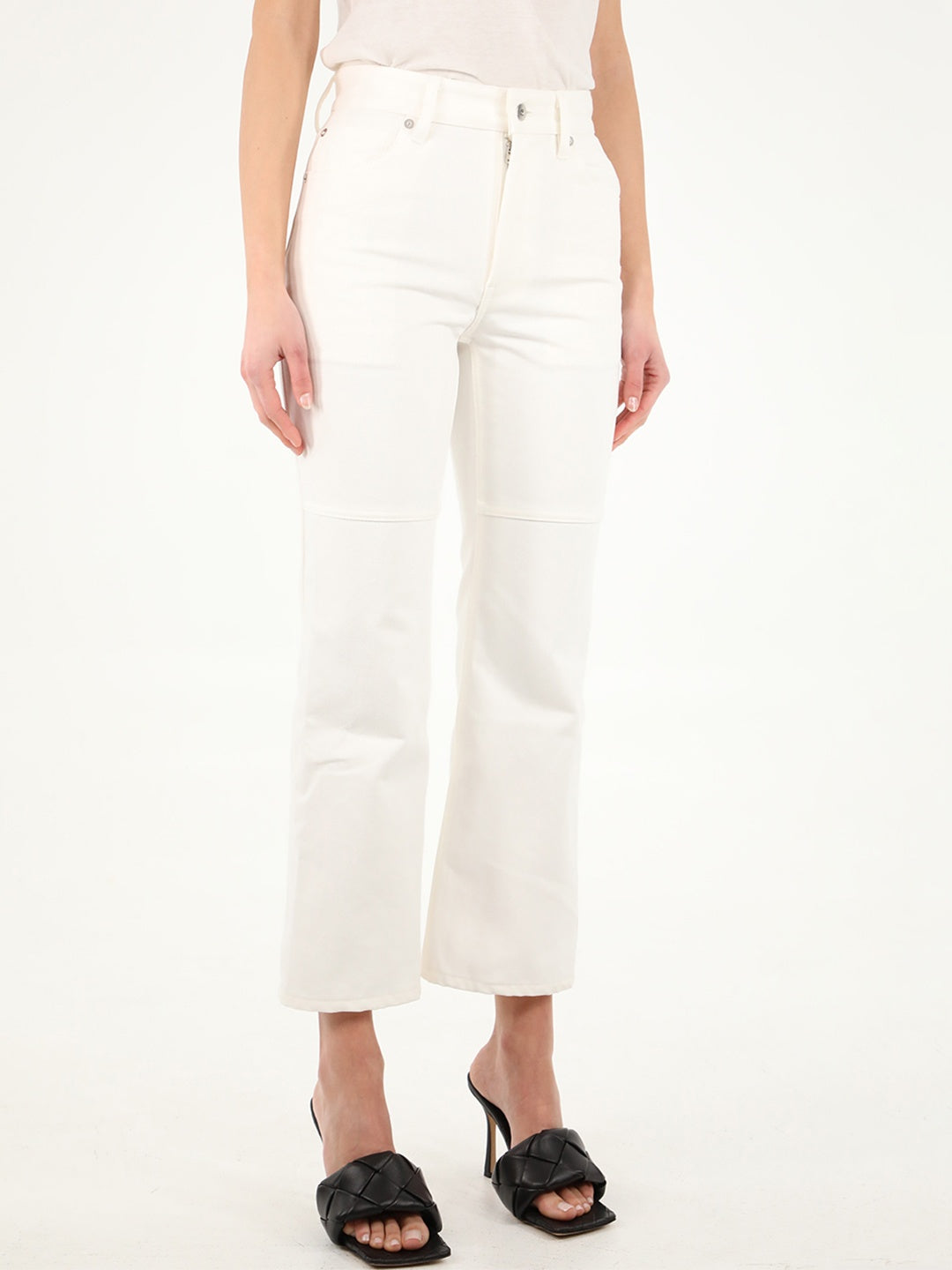 JIL SANDER-OUTLET-SALE-White denim jeans-ARCHIVIST