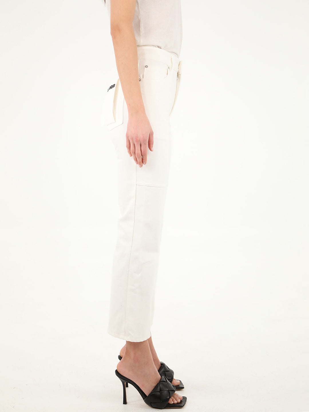 JIL SANDER-OUTLET-SALE-White denim jeans-ARCHIVIST