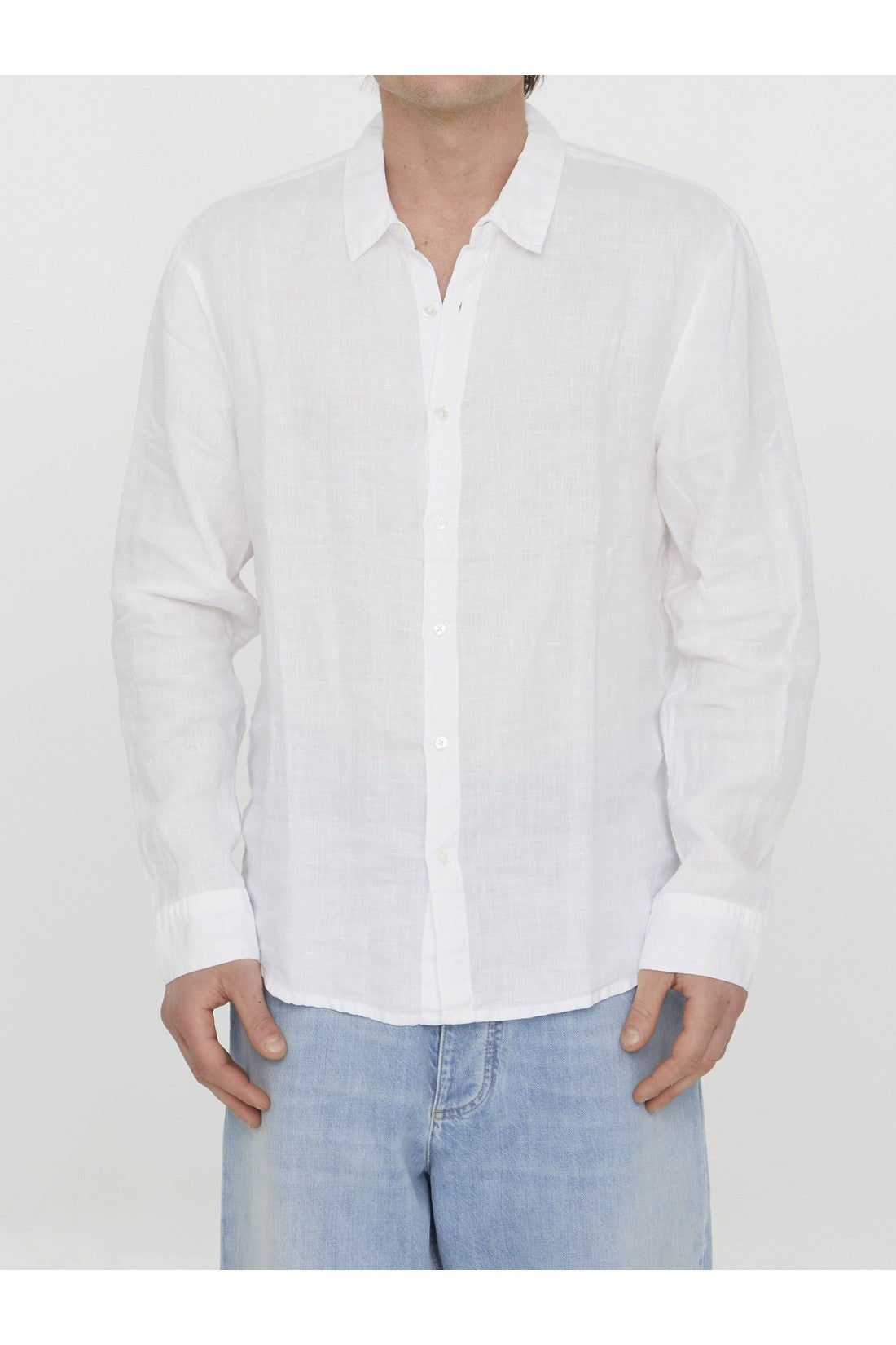 JAMES PERSE-OUTLET-SALE-White linen shirt-ARCHIVIST