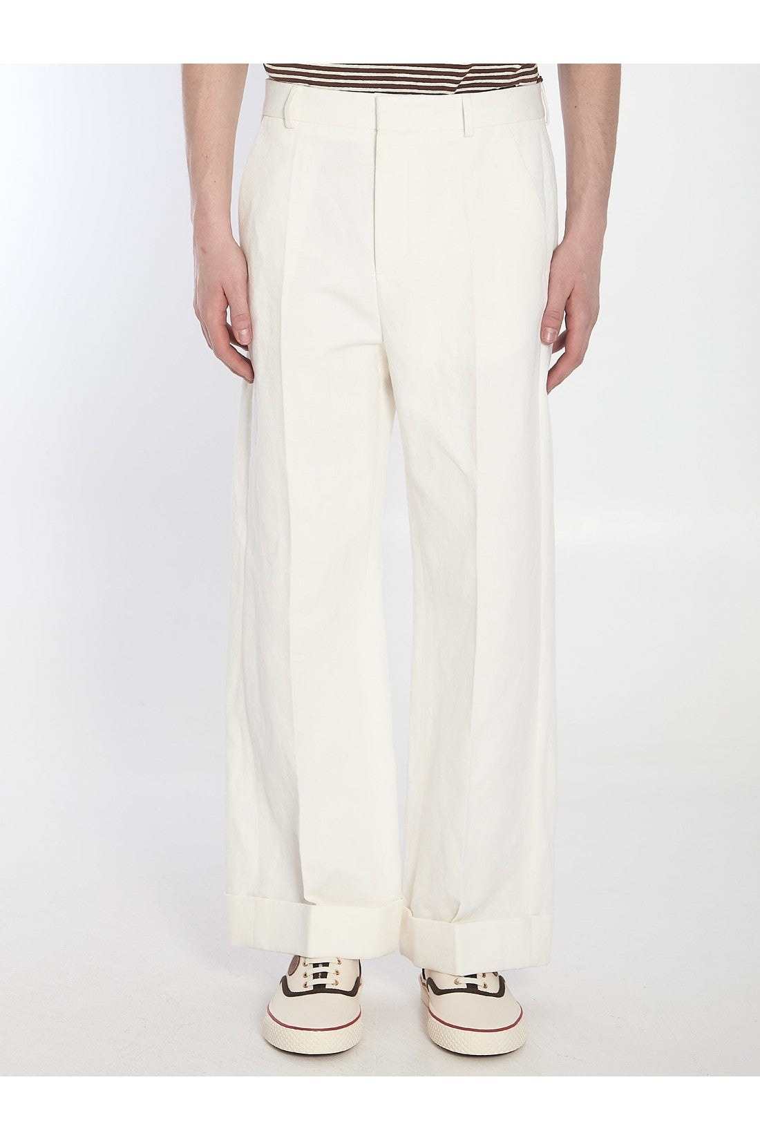 Valentino Garavani-OUTLET-SALE-White trousers-ARCHIVIST