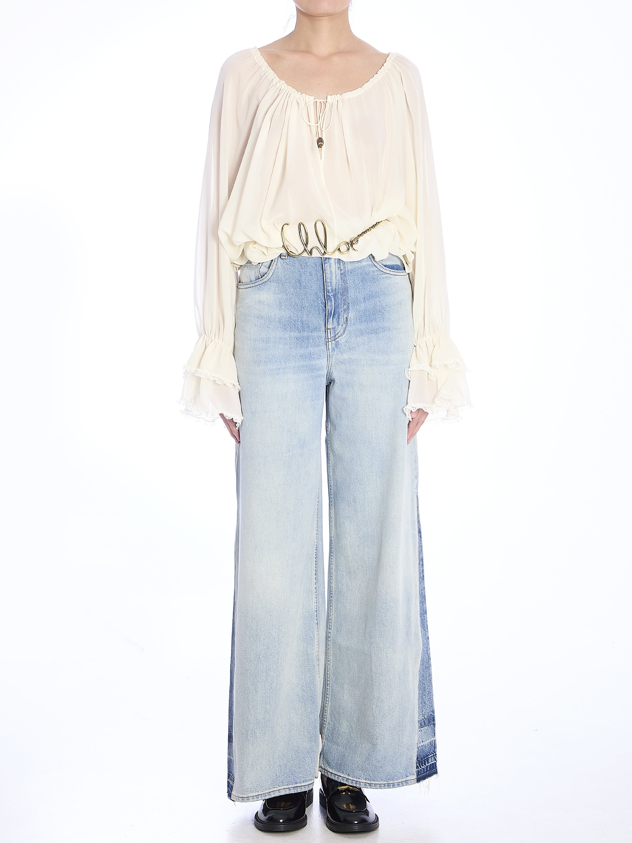 CHLOE-OUTLET-SALE-Wide-leg jeans-ARCHIVIST