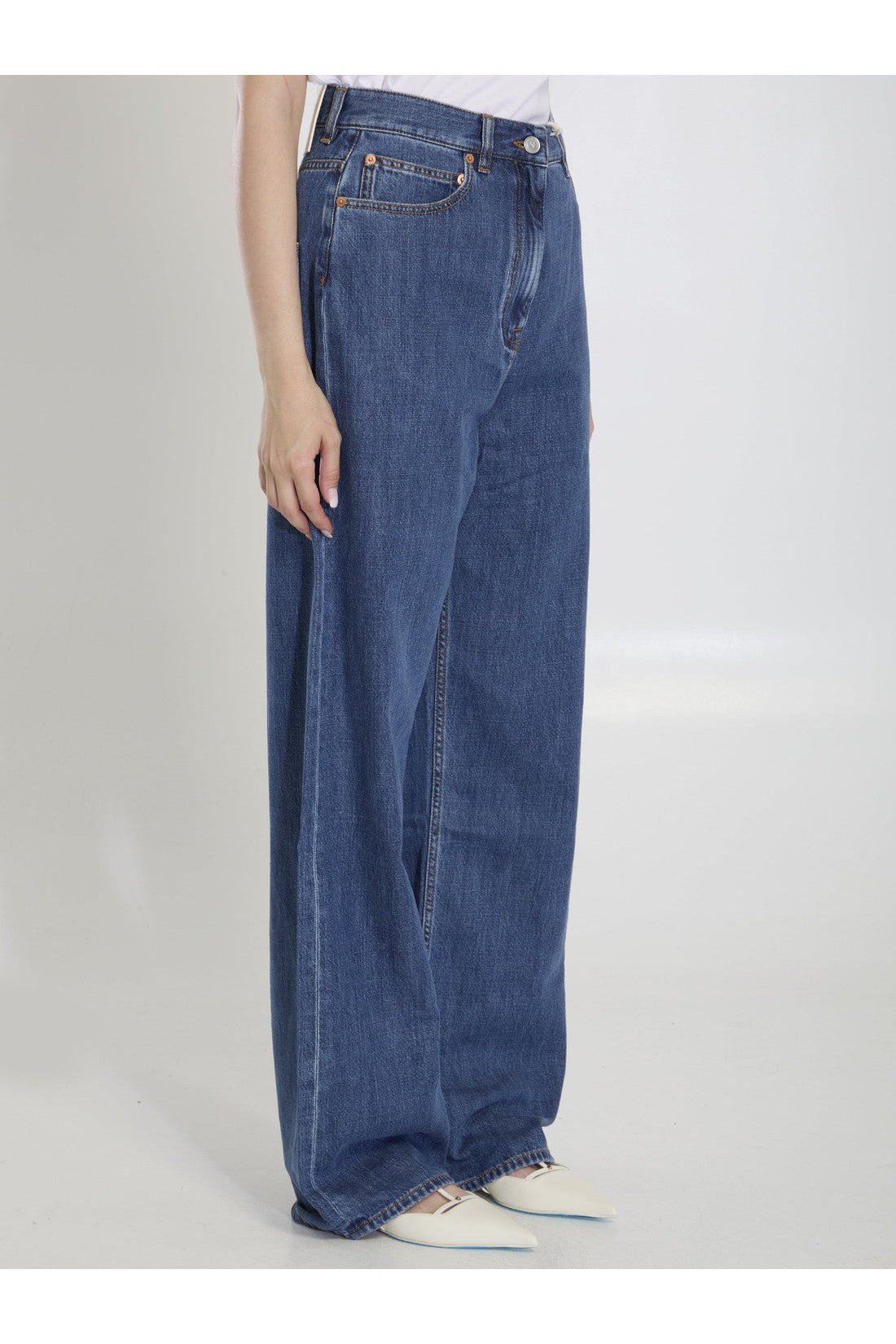 VALENTINO GARAVANI-OUTLET-SALE-Wide- leg jeans-ARCHIVIST