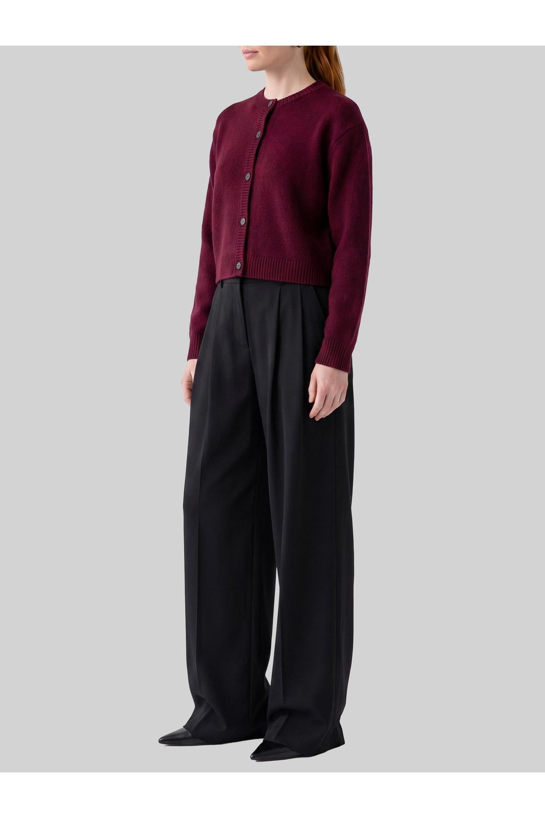 Sutton new york-OUTLET-SALE-Wide-leg stretch canvas trousers-ARCHIVIST