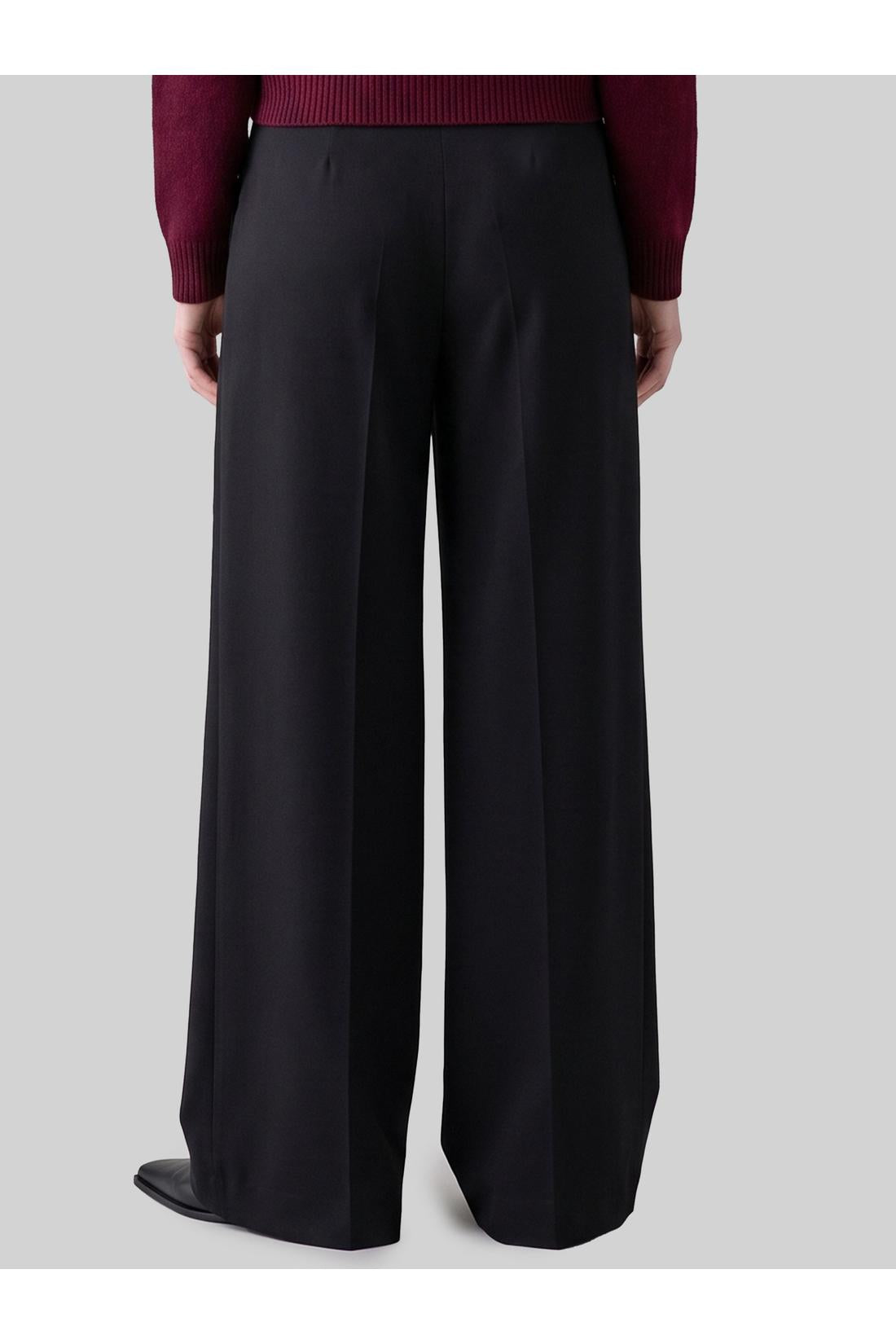 Sutton new york-OUTLET-SALE-Wide-leg stretch canvas trousers-ARCHIVIST