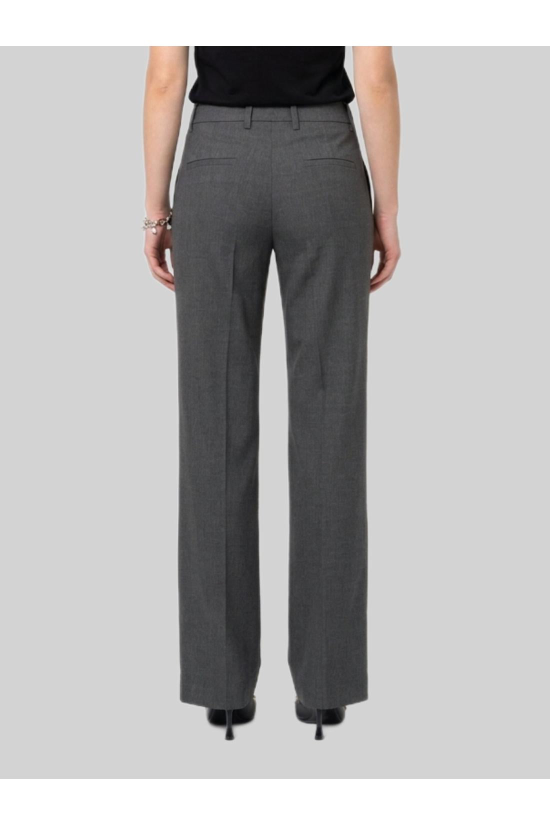 Sutton new york-OUTLET-SALE-Wide-leg stretch canvas trousers-ARCHIVIST