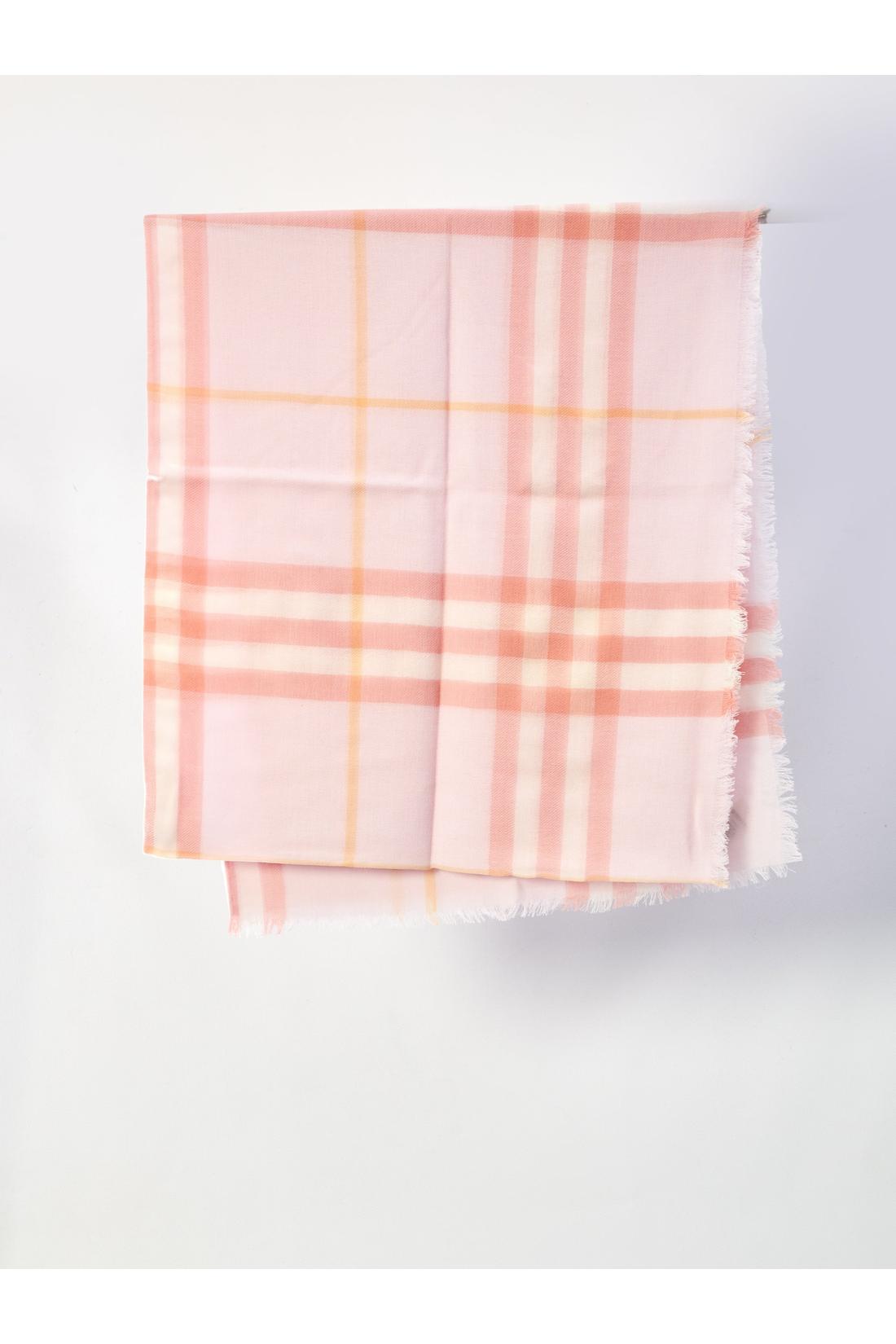 Burberry-OUTLET-SALE-Wide wool Check scarf-ARCHIVIST