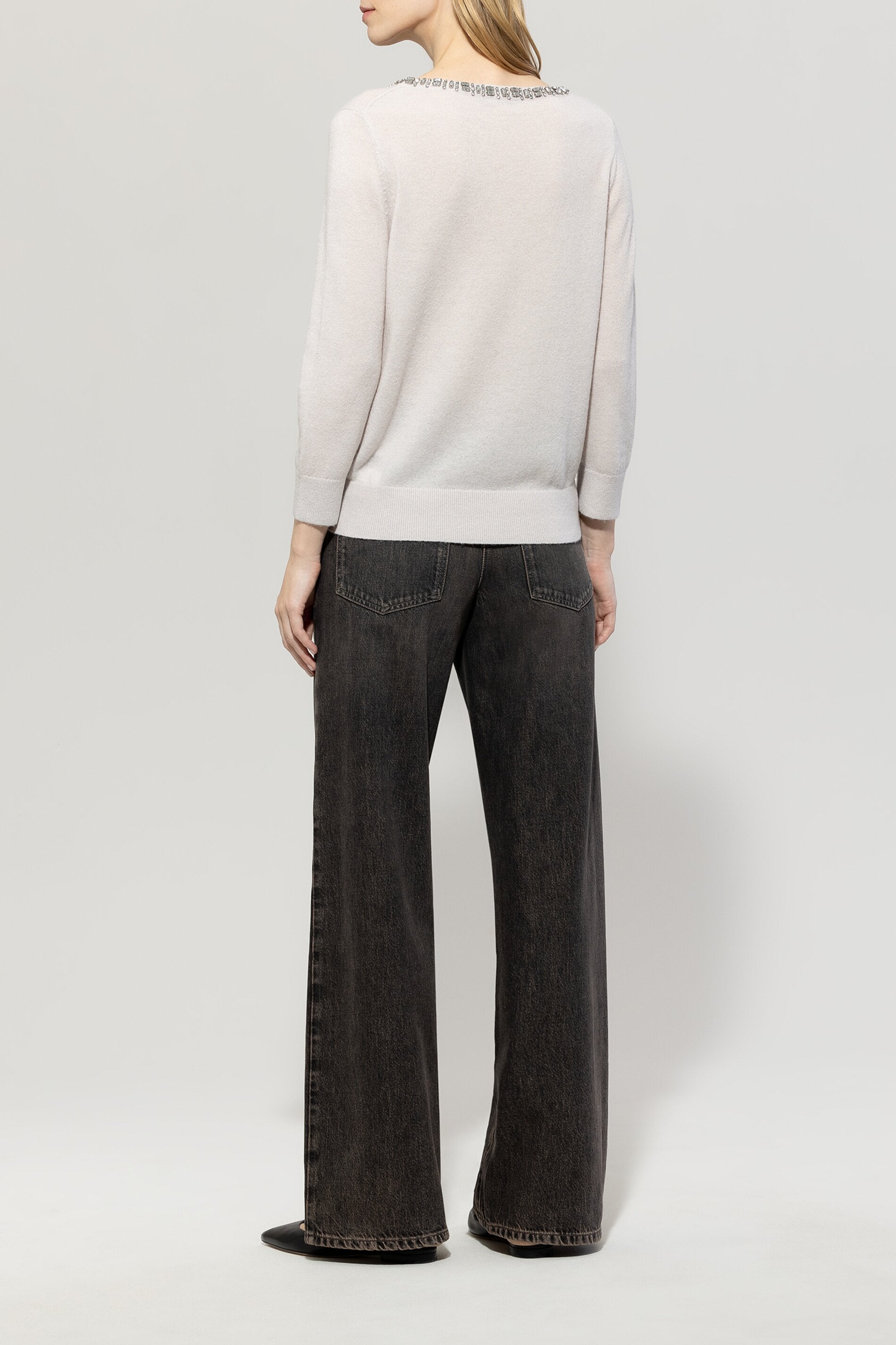 Luisa Cerano-Wideleg-Denim-Hosen-Black-Deal-Outlet-by-ARCHIVIST