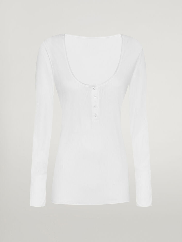 Henley Top Long Sleeves-Shirts-Wolford-OUTLET-ARCHIVIST