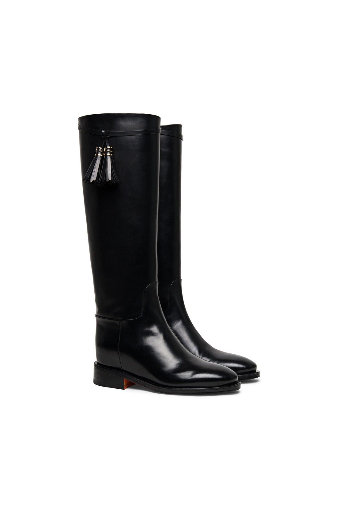 Women’s black leather boot