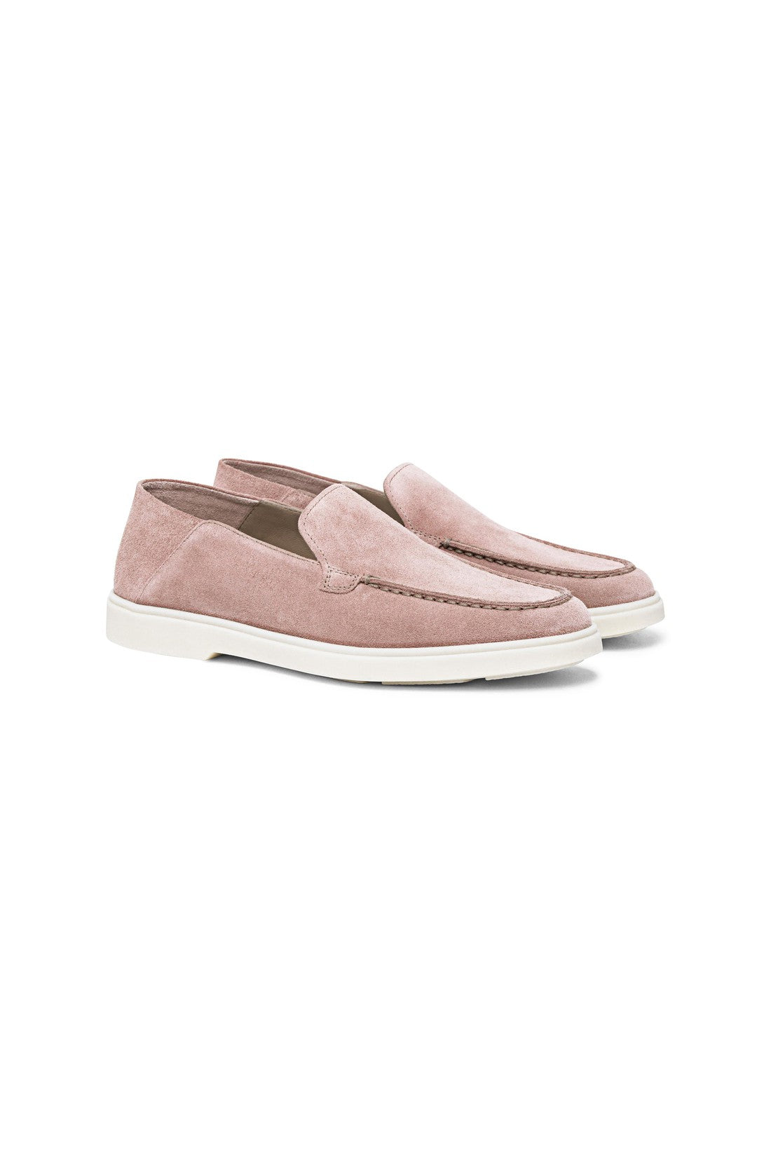 Women’s pink suede loafer-Flache Schuhe-Santoni-IM-SALE-ARCHIVIST