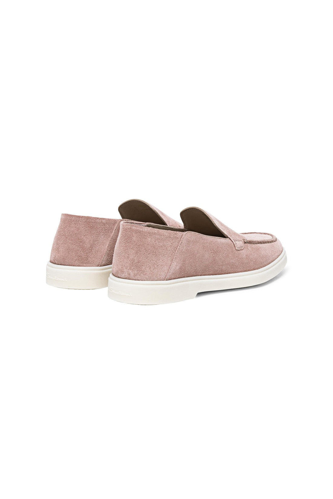 Women’s pink suede loafer-Flache Schuhe-Santoni-IM-SALE-ARCHIVIST