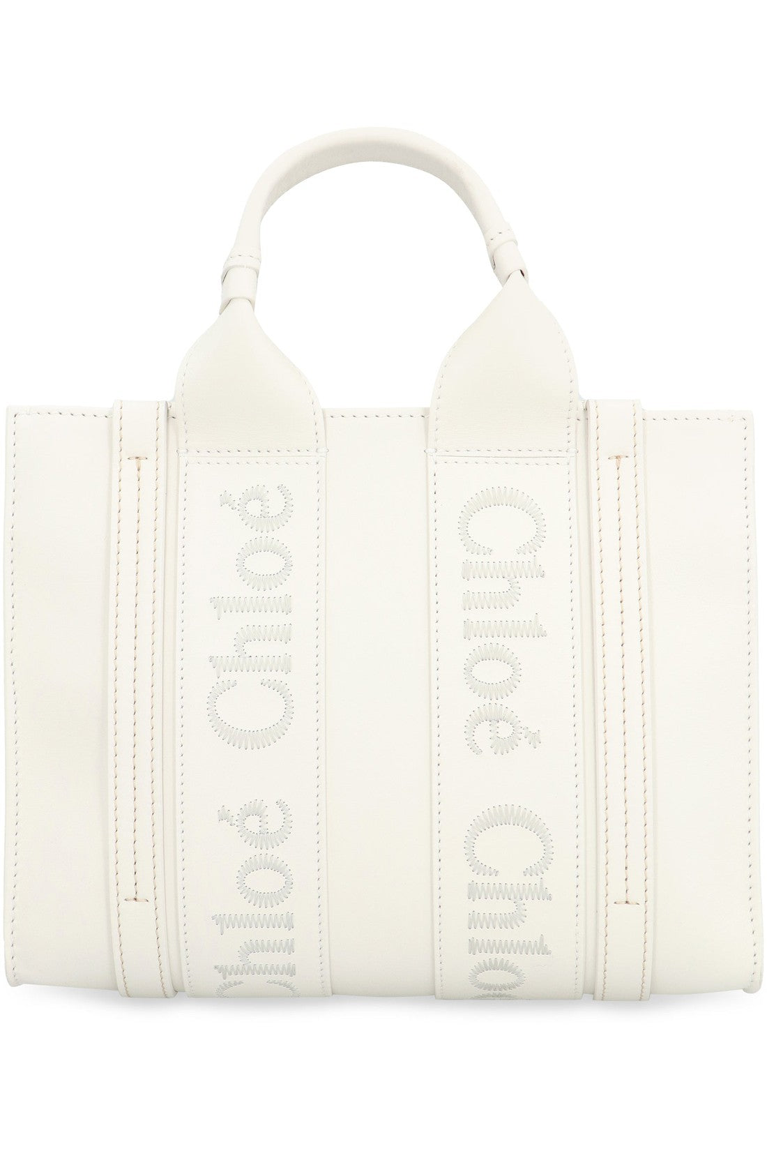 Chloé-OUTLET-SALE-Woody Smooth leather tote bag-ARCHIVIST