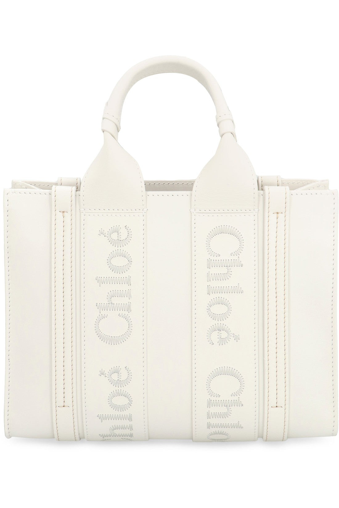 Chloé-OUTLET-SALE-Woody Smooth leather tote bag-ARCHIVIST