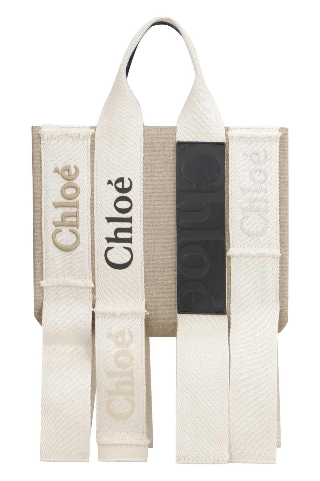 Chloé-OUTLET-SALE-Woody canvas tote bag-ARCHIVIST
