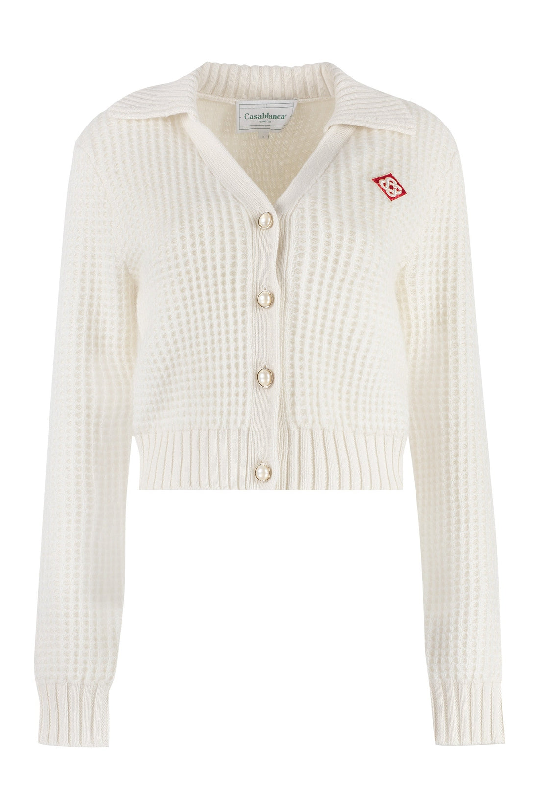 Casablanca-OUTLET-SALE-Wool and cashmere cardigan-ARCHIVIST