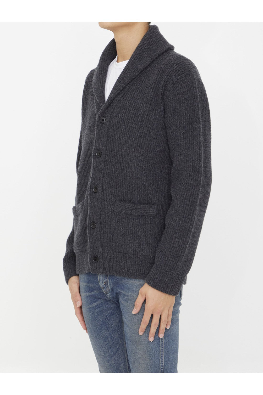 ROBERTO COLLINA-OUTLET-SALE-Wool and cashmere cardigan-ARCHIVIST