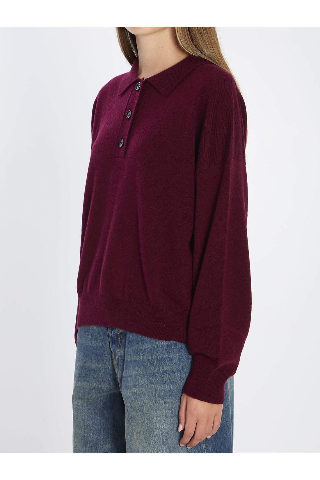 Allude-OUTLET-SALE-Wool and cashmere polo shirt-ARCHIVIST