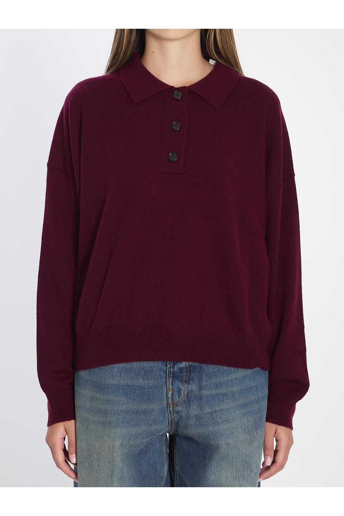 Allude-OUTLET-SALE-Wool and cashmere polo shirt-ARCHIVIST