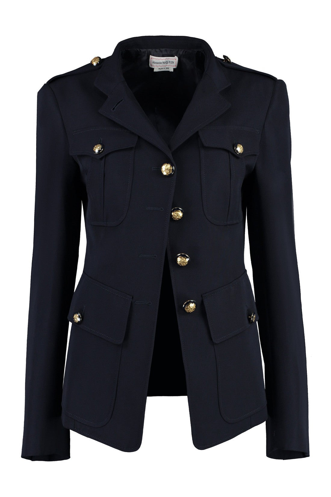 Alexander McQueen-OUTLET-SALE-Wool and cotton jacket-ARCHIVIST