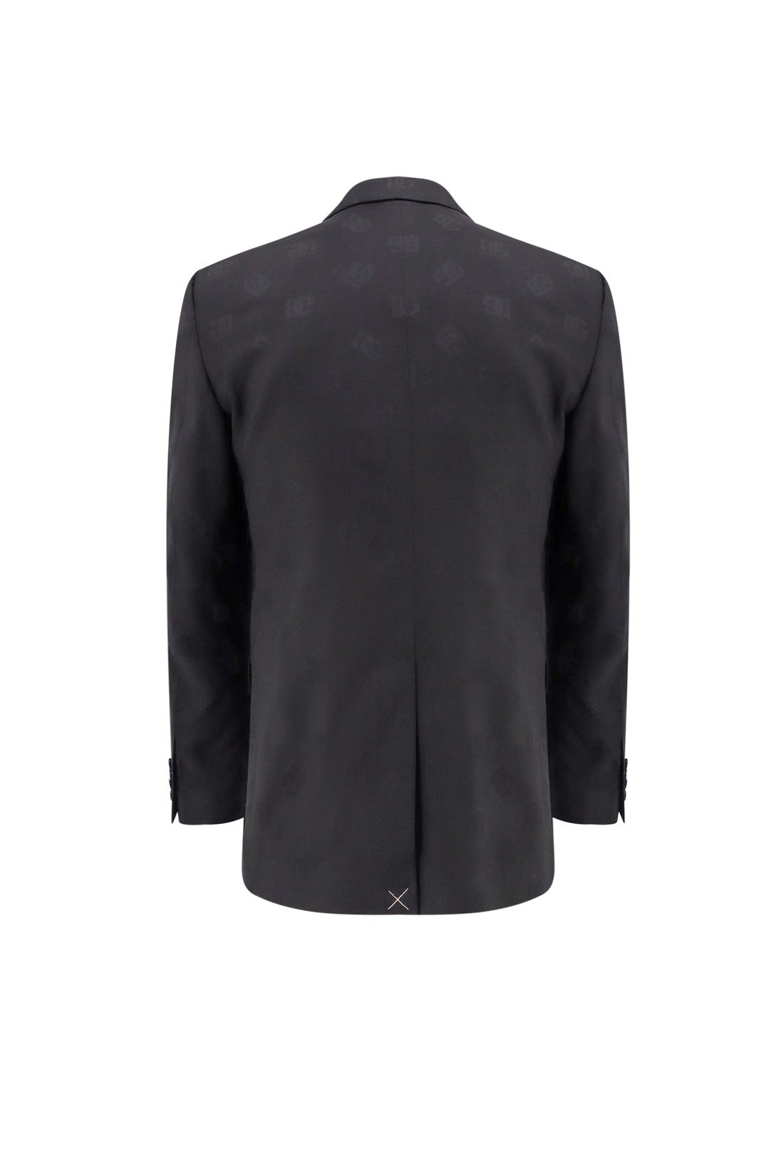 DOLCE & GABBANA-OUTLET-SALE-Wool blazer with all-over monogram-ARCHIVIST