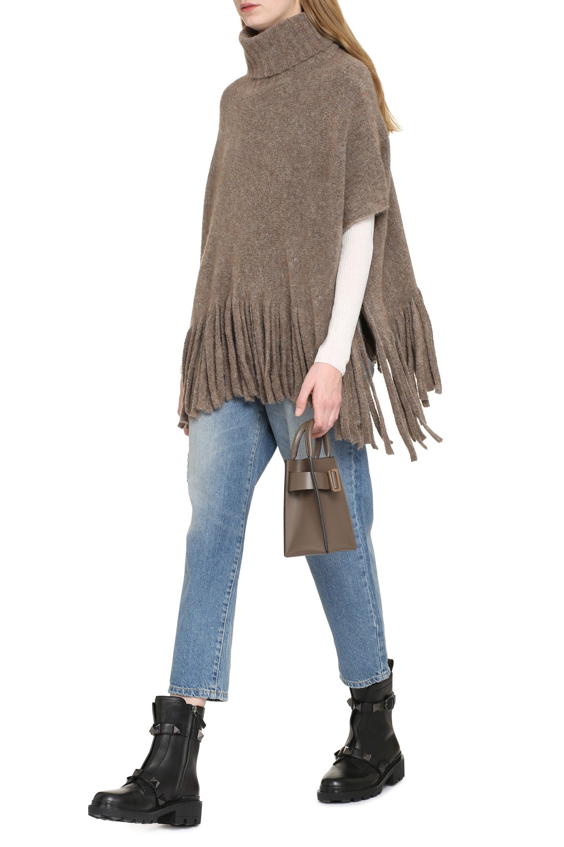 Fabiana Filippi-OUTLET-SALE-Wool blend cape coat-ARCHIVIST