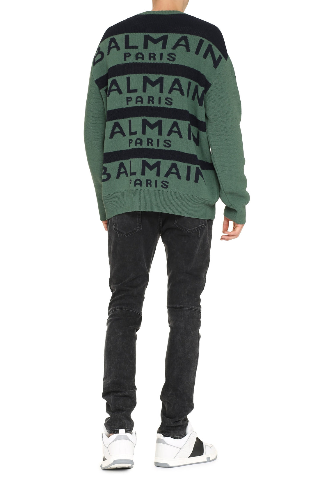 Balmain-OUTLET-SALE-Wool-blend crew-neck sweater-ARCHIVIST