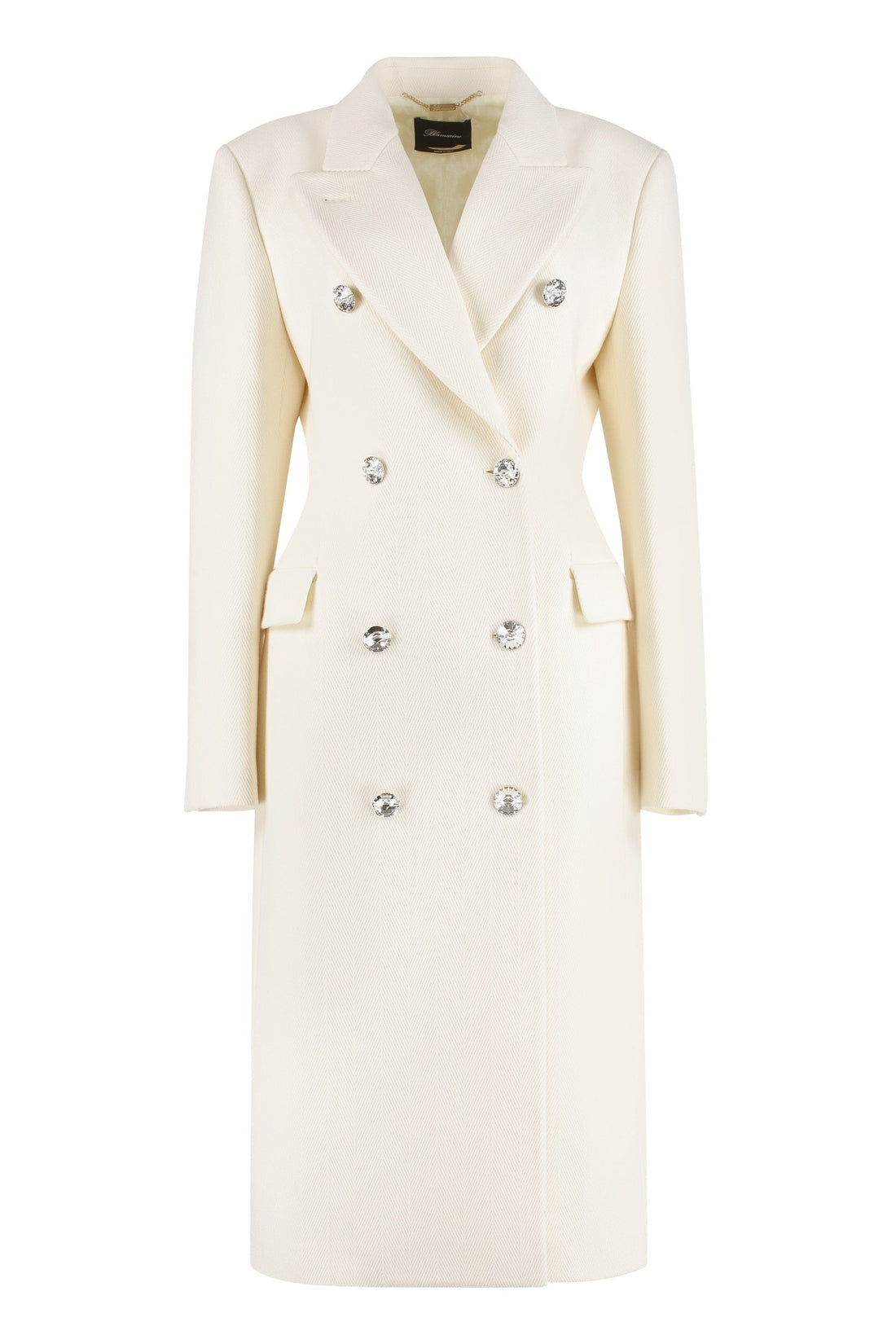 Blumarine-OUTLET-SALE-Wool blend double-breasted coat-ARCHIVIST