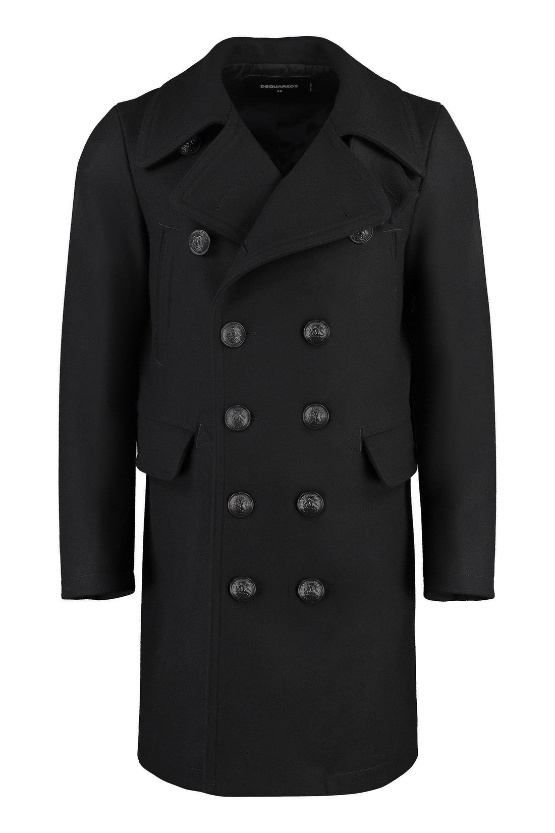 Dsquared2-OUTLET-SALE-Wool blend double-breasted coat-ARCHIVIST