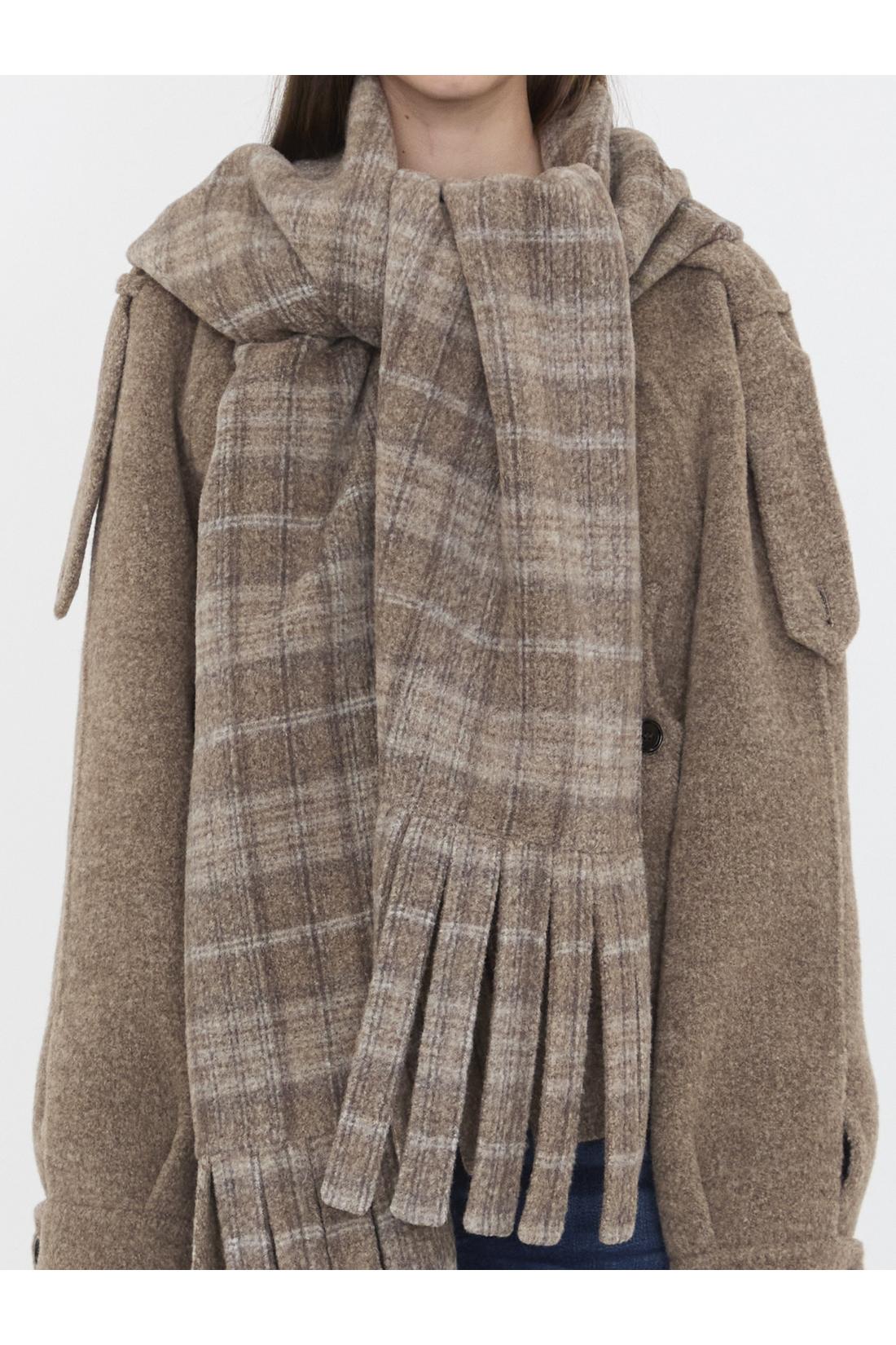 Burberry-OUTLET-SALE-Wool-blend jacket with scarf-ARCHIVIST