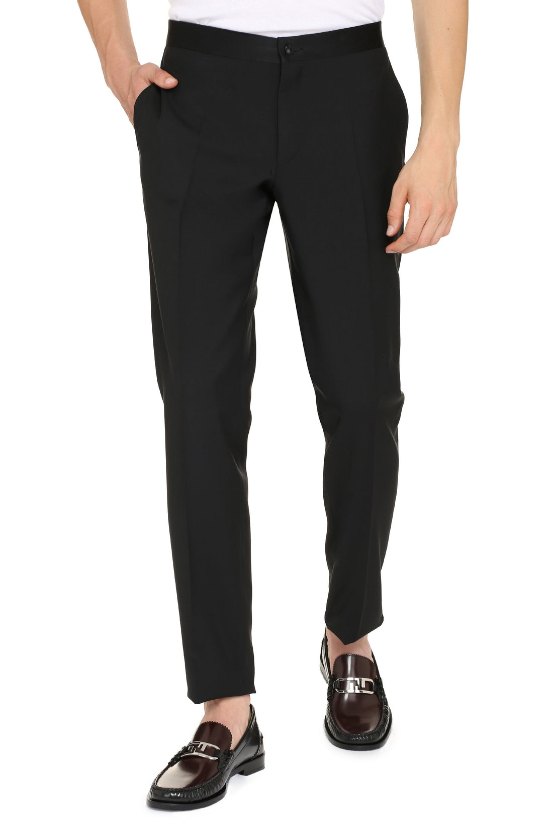 Canali-OUTLET-SALE-Wool blend tailored trousers-ARCHIVIST