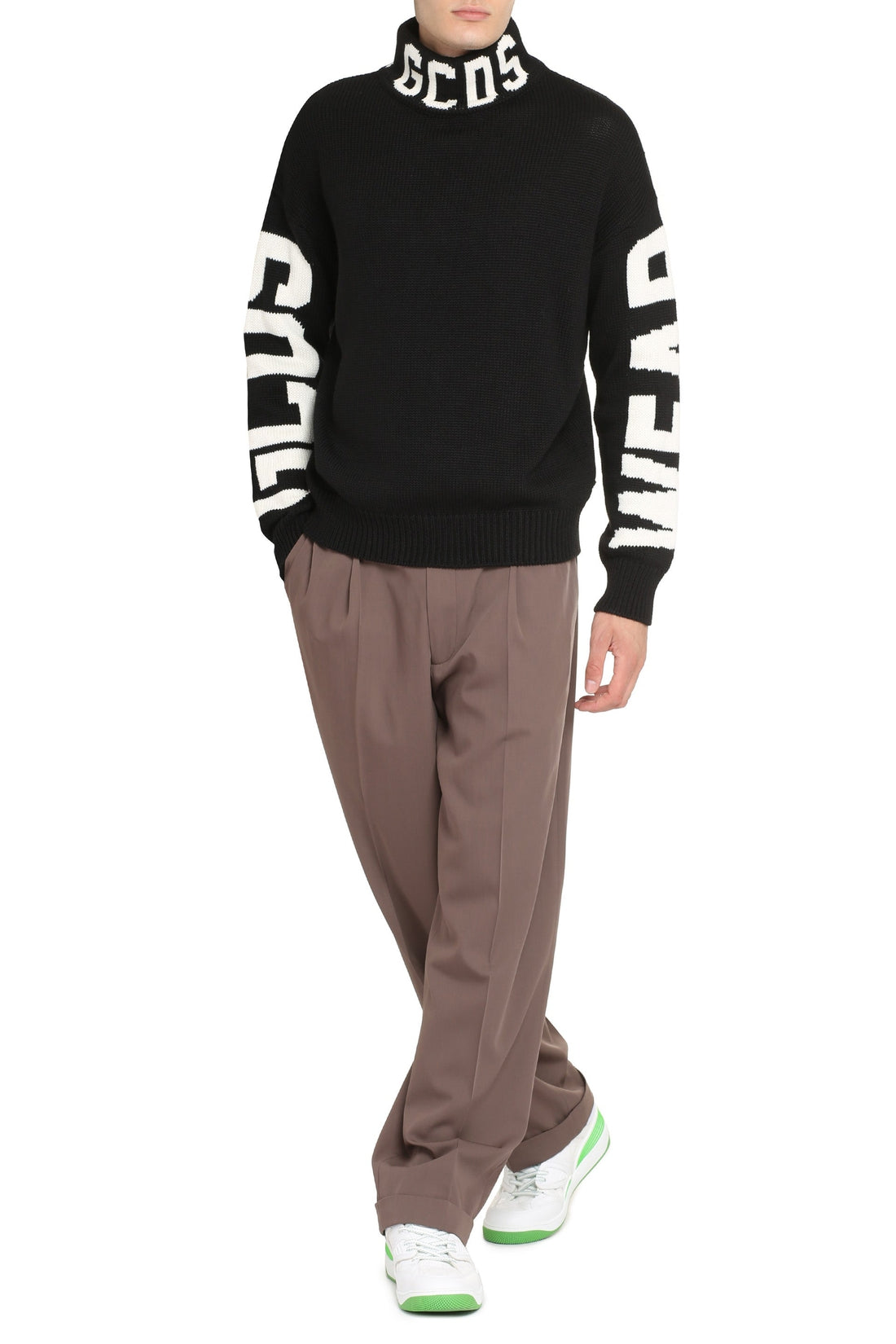 GCDS-OUTLET-SALE-Wool-blend turtleneck sweater-ARCHIVIST