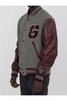 Golden Goose-OUTLET-SALE-Wool bomber jacket with leather sleeves-ARCHIVIST