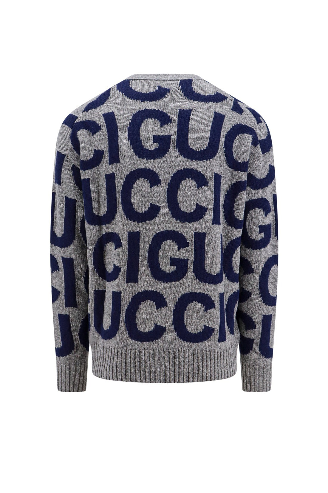 GUCCI-OUTLET-SALE-Wool cardigan with all-over logo-ARCHIVIST