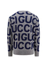 GUCCI-OUTLET-SALE-Wool cardigan with all-over logo-ARCHIVIST