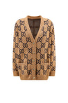 GUCCI-OUTLET-SALE-Wool cardigan with madras motif-ARCHIVIST