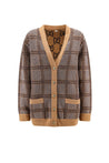 GUCCI-OUTLET-SALE-Wool cardigan with madras motif-ARCHIVIST