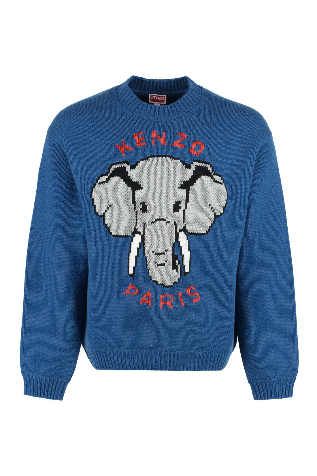 Kenzo-OUTLET-SALE-Wool-cotton blend crew-neck sweater-ARCHIVIST