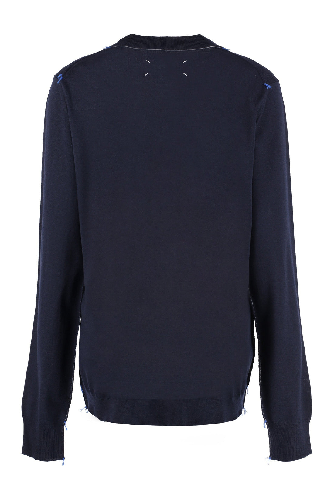 Maison Margiela-OUTLET-SALE-Wool-cotton blend crew-neck sweater-ARCHIVIST