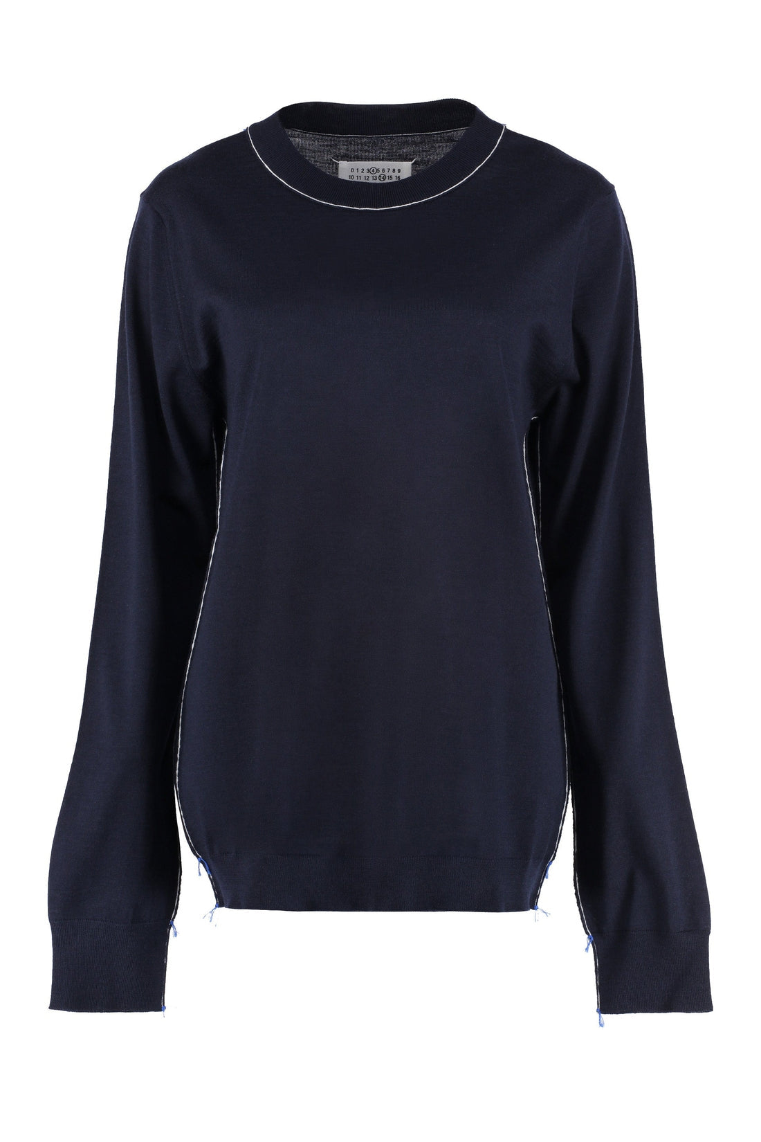 Maison Margiela-OUTLET-SALE-Wool-cotton blend crew-neck sweater-ARCHIVIST