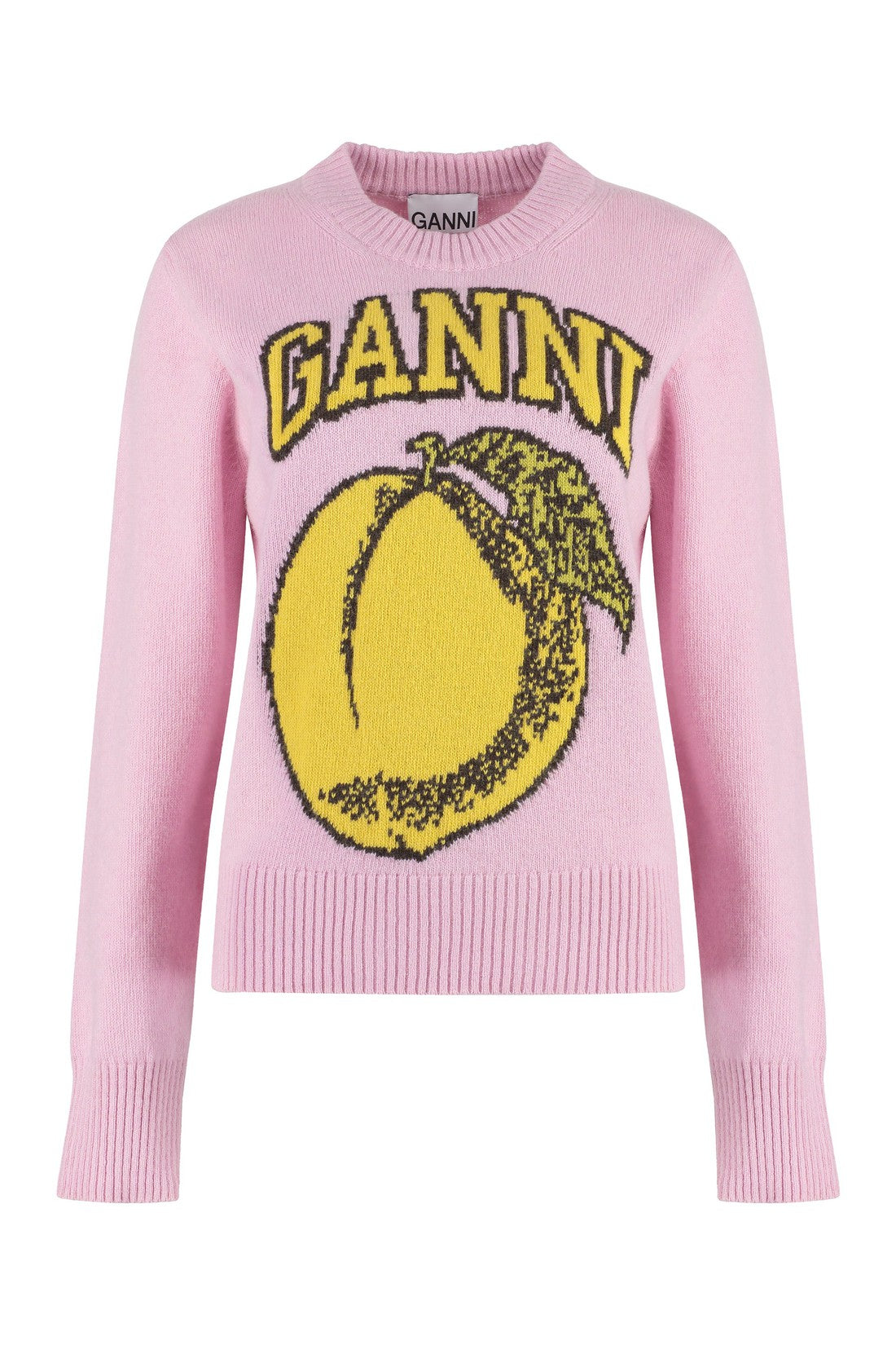 GANNI-OUTLET-SALE-Wool crew-neck sweater-ARCHIVIST