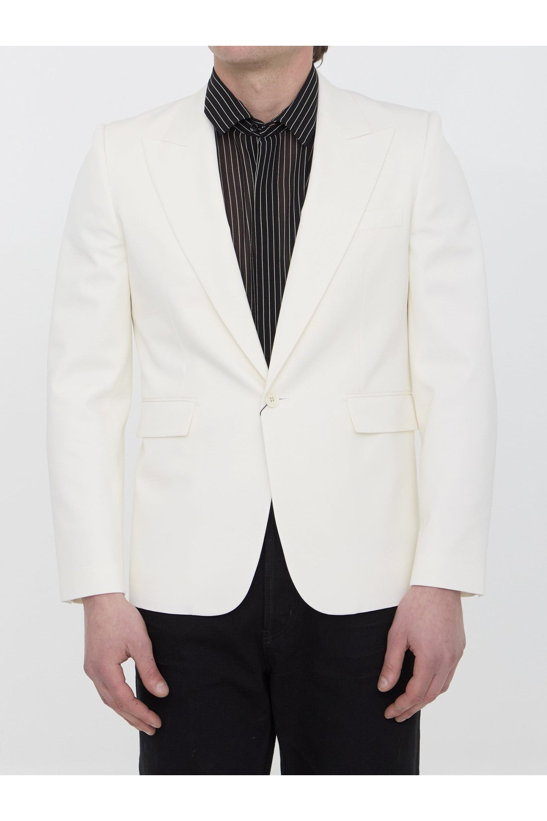 SAINT LAURENT-OUTLET-SALE-Wool gabardine jacket-ARCHIVIST