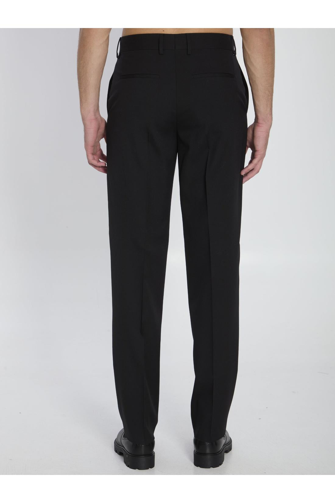 Fendi-OUTLET-SALE-Wool gabardine trousers-ARCHIVIST