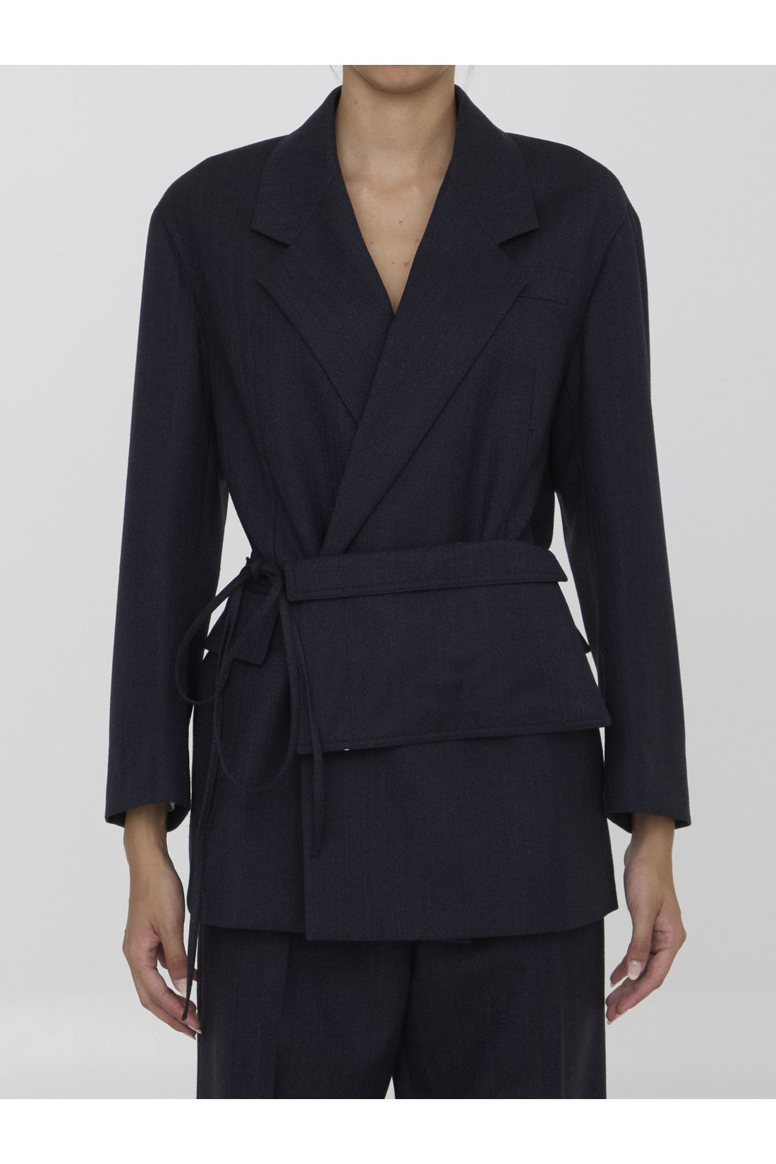 BOTTEGA VENETA-OUTLET-SALE-Wool jacket with belt-ARCHIVIST