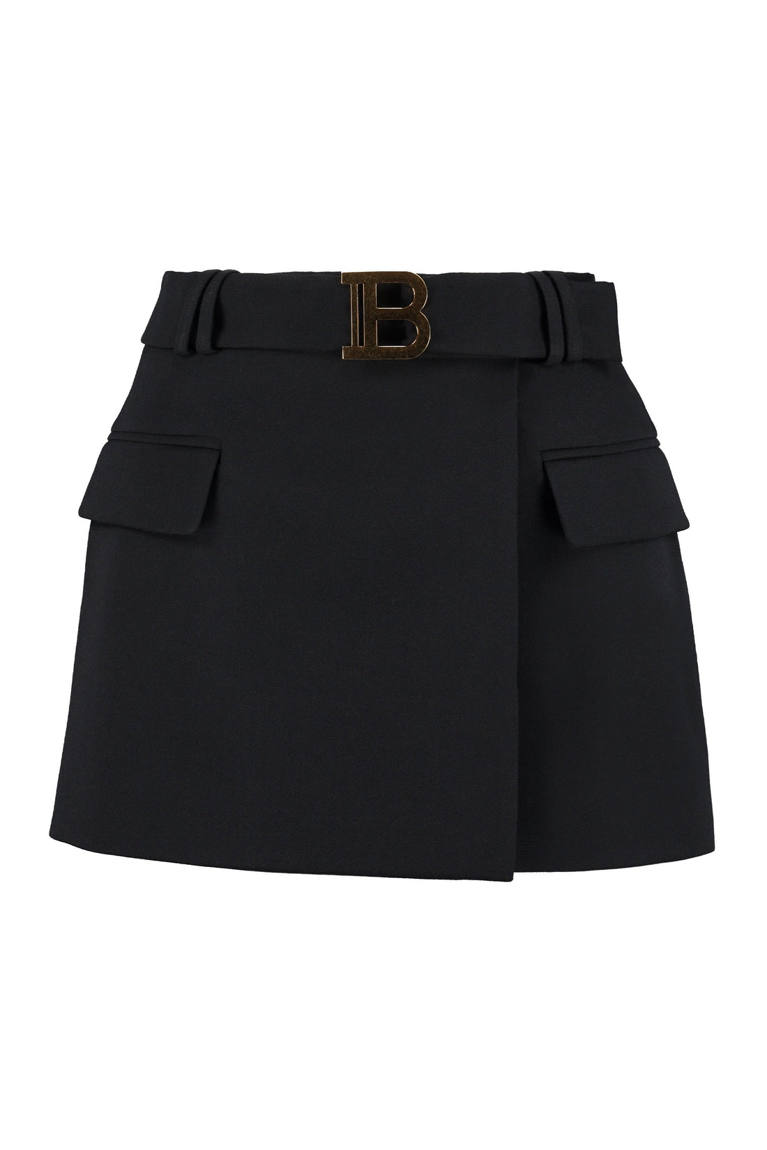 Balmain-OUTLET-SALE-Wool mini skirt-ARCHIVIST