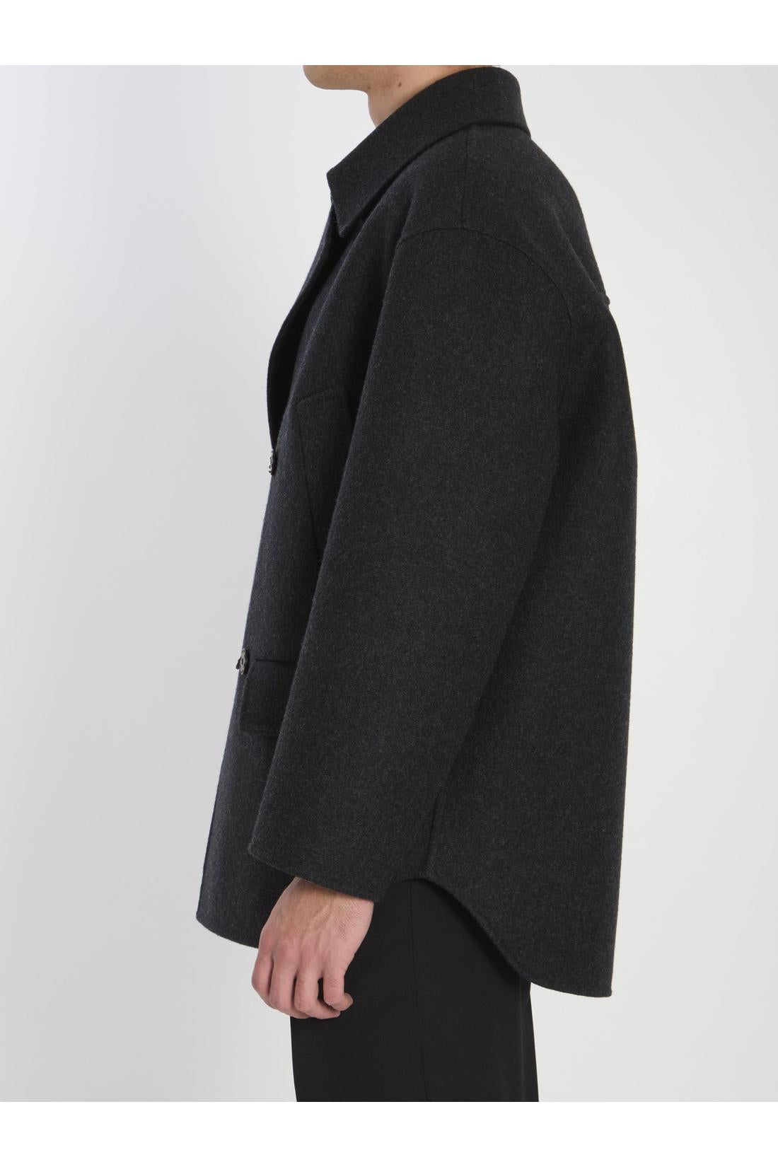 Fendi-OUTLET-SALE-Wool pea coat-ARCHIVIST