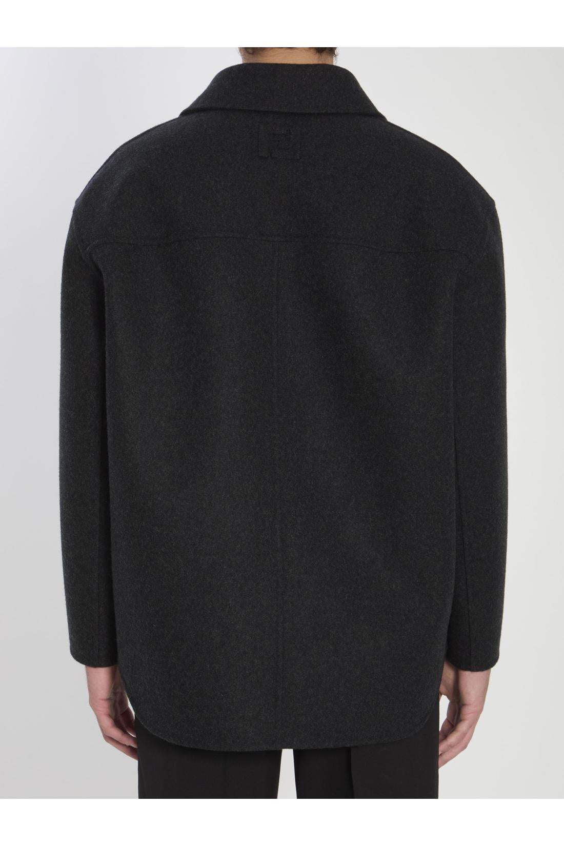 Fendi-OUTLET-SALE-Wool pea coat-ARCHIVIST