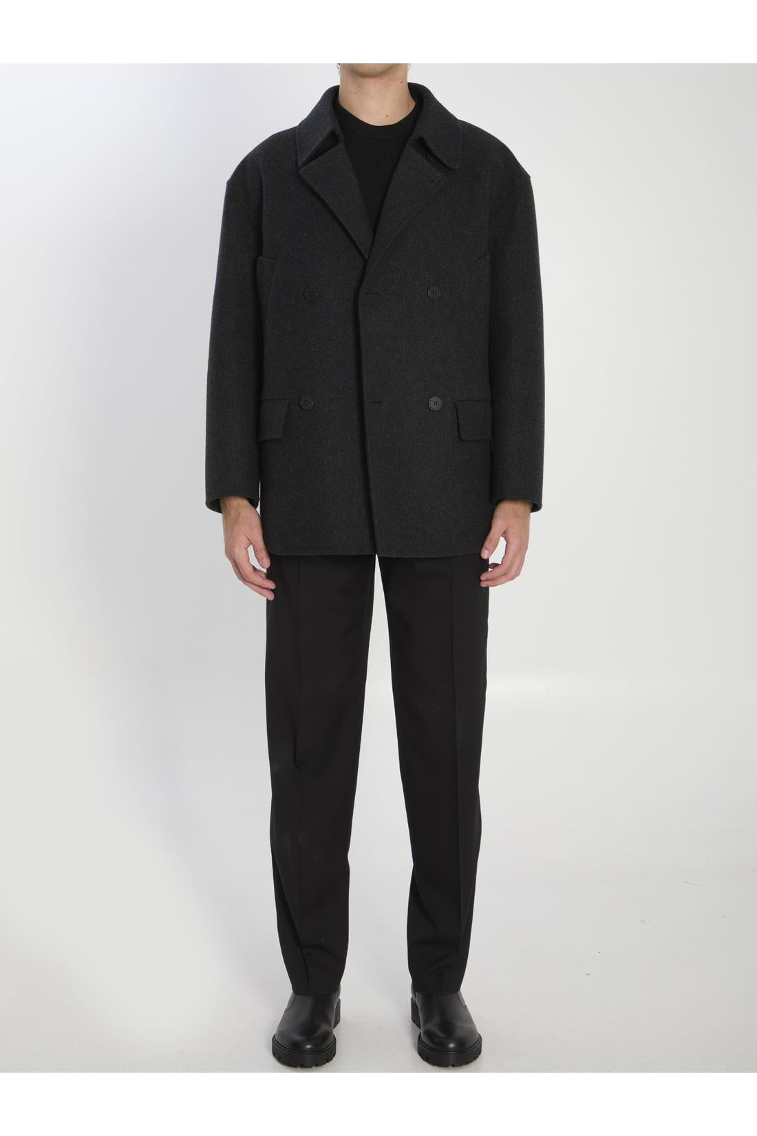 Fendi-OUTLET-SALE-Wool pea coat-ARCHIVIST