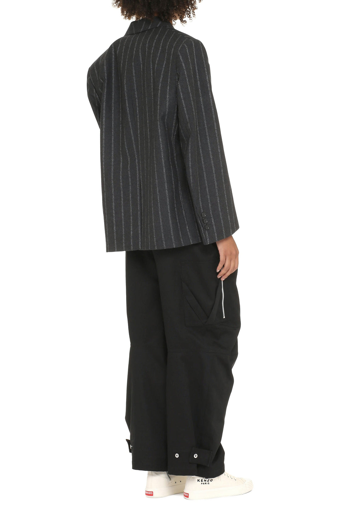 Versace-OUTLET-SALE-Wool pinstripe blazer-ARCHIVIST