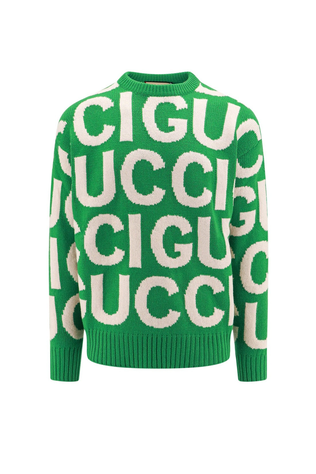 GUCCI-OUTLET-SALE-Wool sweater with all-over logo-ARCHIVIST