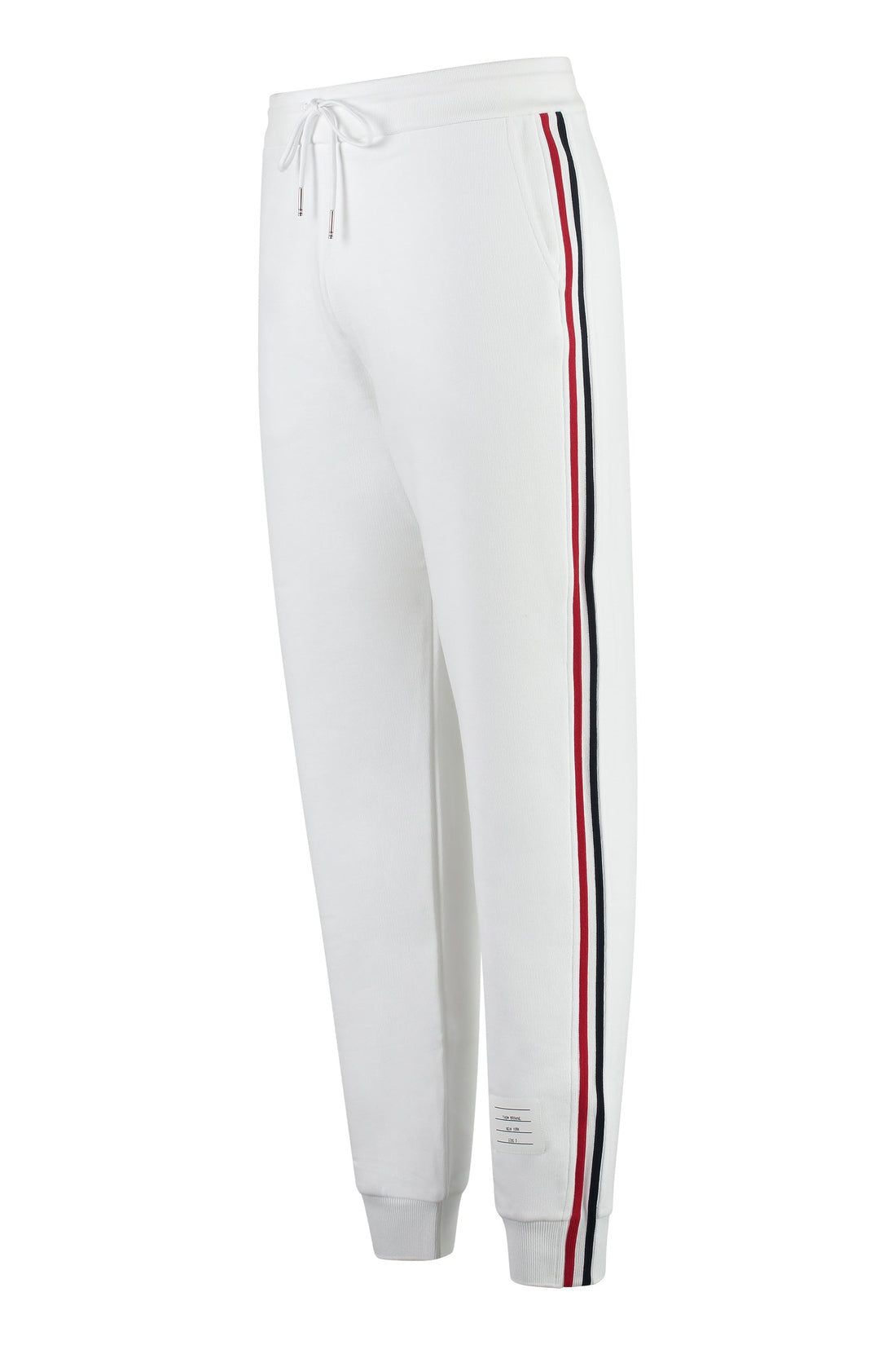 Thom Browne-OUTLET-SALE-Wool track-pants with knitted side stripes-ARCHIVIST